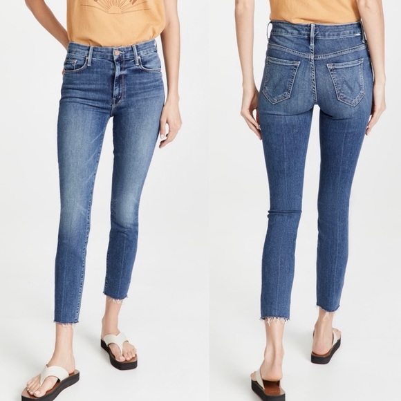 MOTHER The Looker Ankle Fray Jeans in Groovin’ Sz 26 - Picture 1 of 9